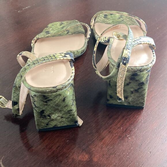 J.Crew Layne ankle-strap heels in snake embossed leather - Picture 3 of 4